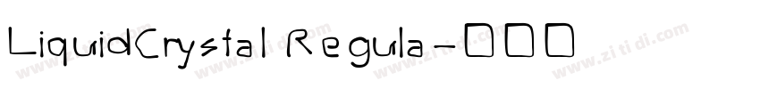 LiquidCrystal Regula字体转换